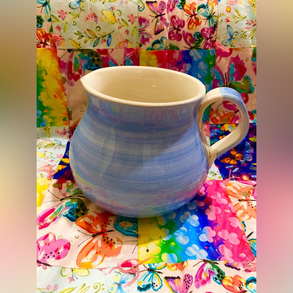 FURIO made in Italy pitcher blue & white